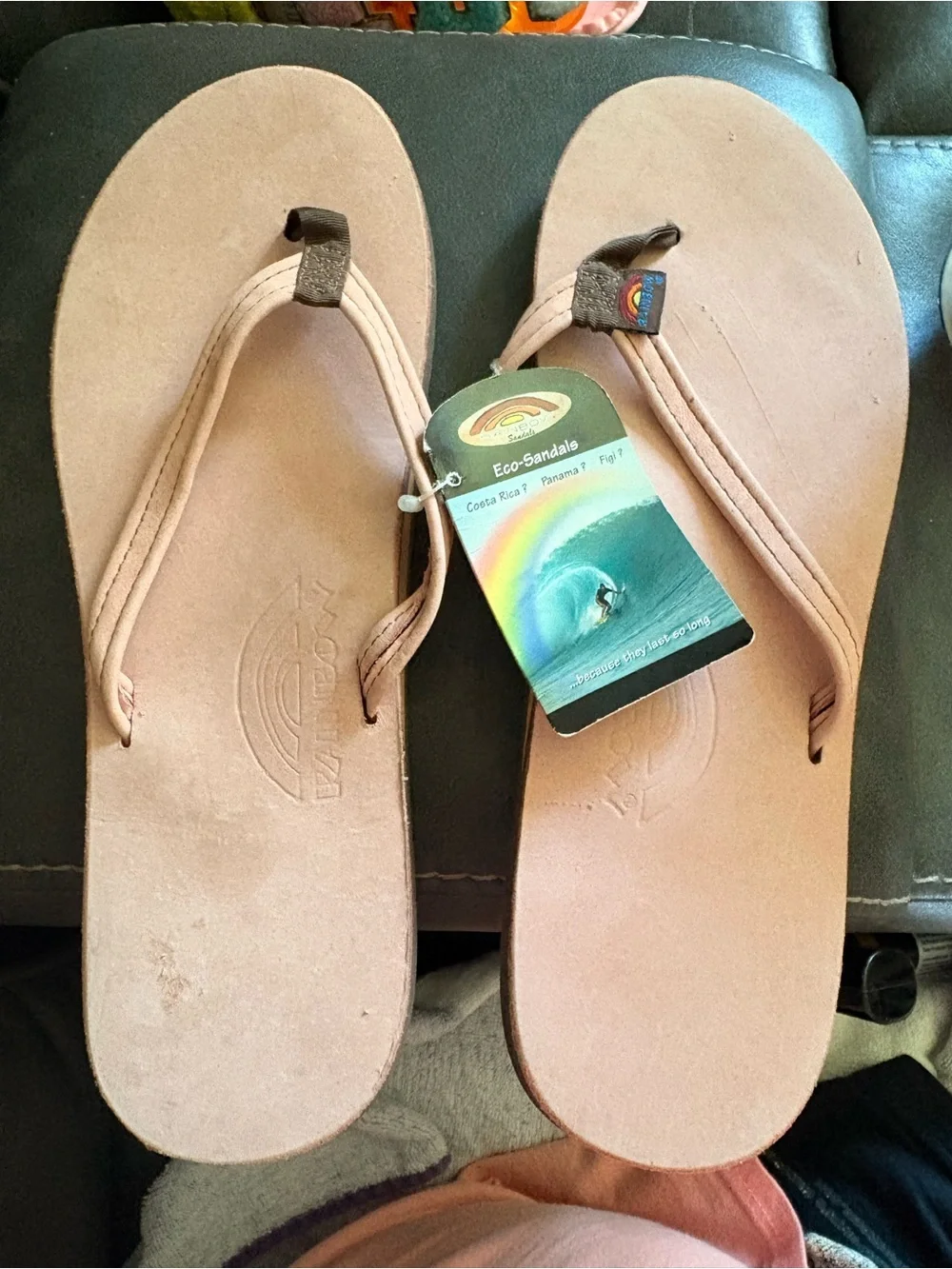 Rainbow Women's lite pink Eco-Sandal Flip Flops - Picture 1 of 4